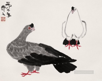 Wu zuoren ave tinta china antigua Pinturas al óleo